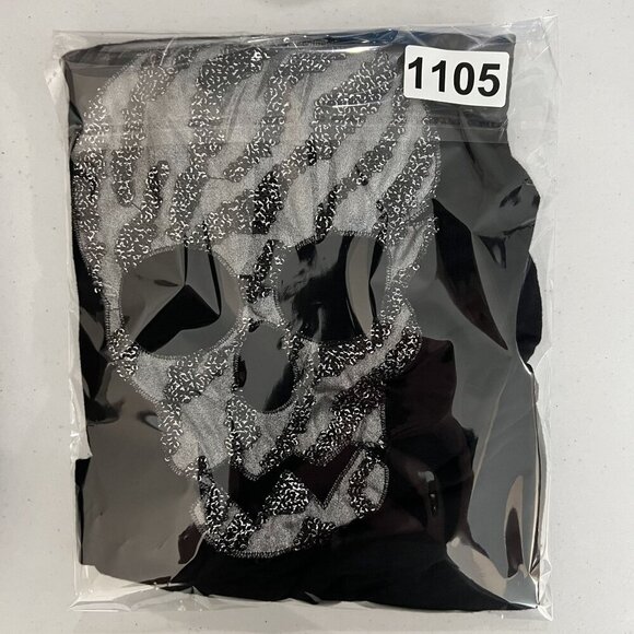 Black Skull 3D Graphic T-Shirt Womens XL Goth Biker Punk Edgy Alternative Top - Picture 13 of 13